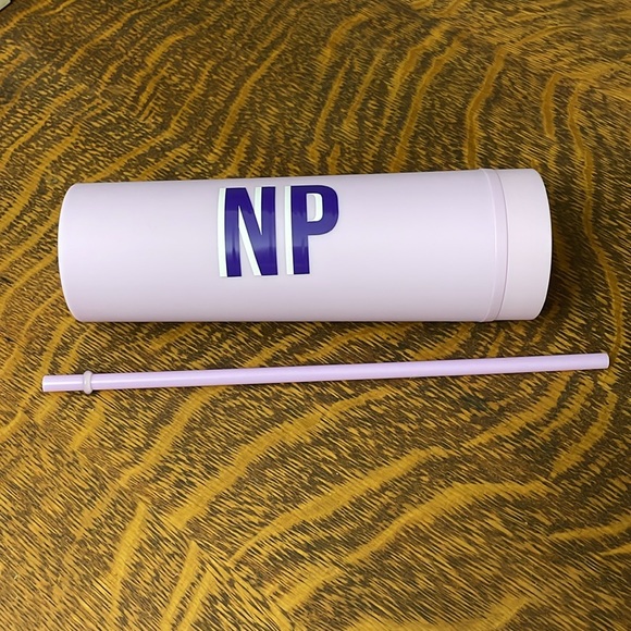 NP initials Monogram Jutte Carryall and Matte 16 oz. Tumbler Sprinkled With Pink - Picture 9 of 14